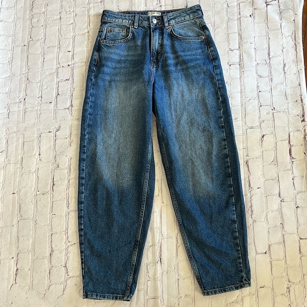 We The Free Westward Barrel Denim Jeans Size 27 Tapered Leg